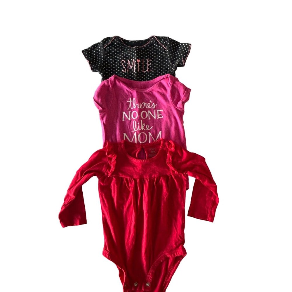 Kids bundle of three one piece button snap size 18 Months
